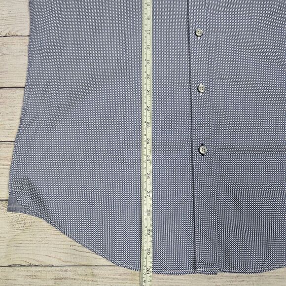 Boss Hugo Boss Geometric Mens Shirt Sz L Grey Regular Fit Button-Up Long Sleeve - Picture 10 of 10